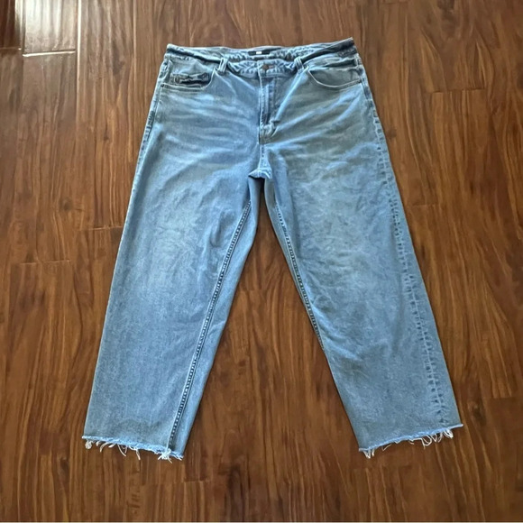 Frye Denim Jeans Womens size 32 High Rise Cropped Straight Raw Hem - Picture 1 of 16